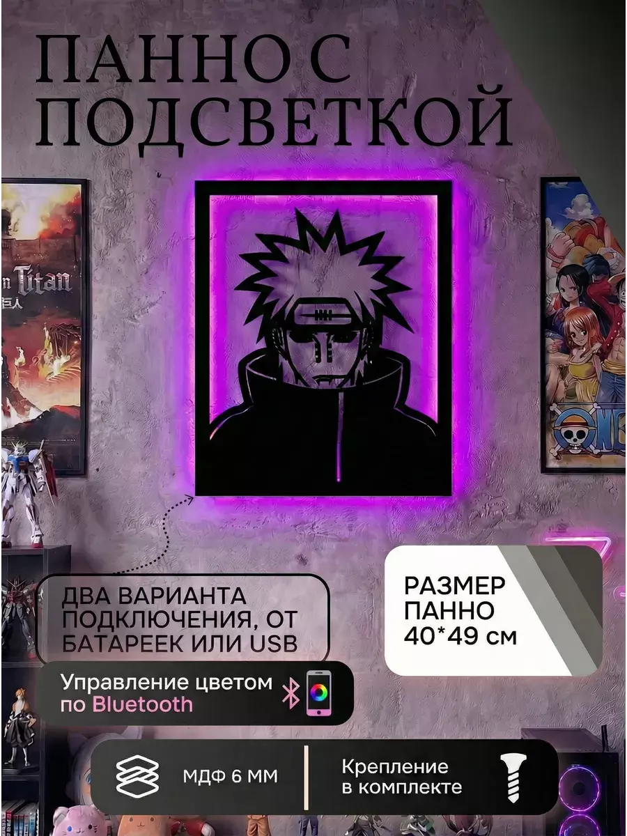 Панно с подсветкой Аниме