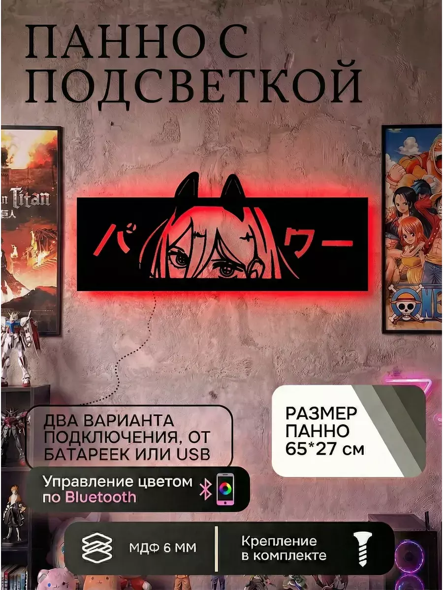 Панно с подсветкой Аниме