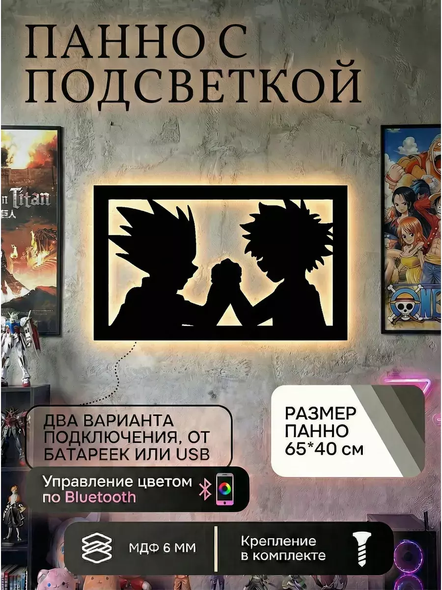 Панно с подсветкой Аниме