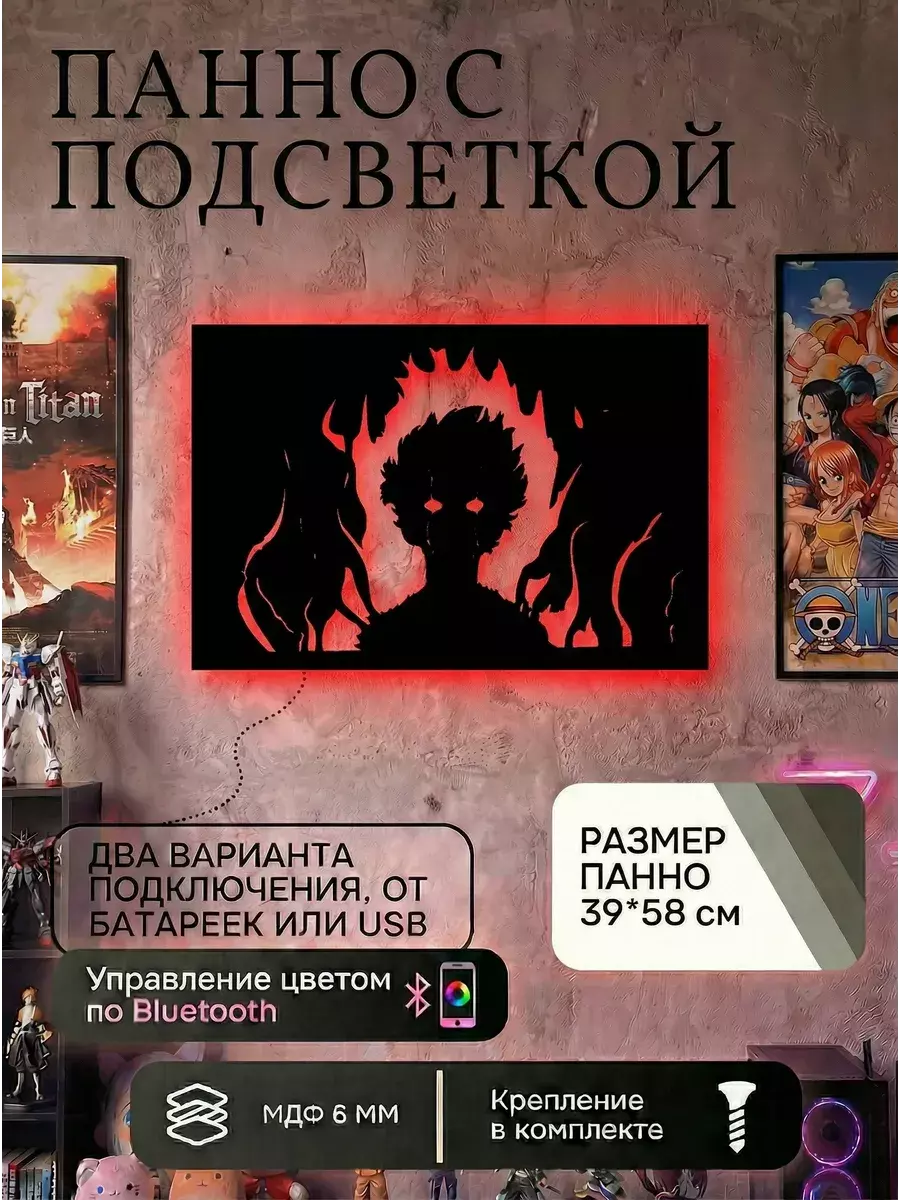 Панно с подсветкой Аниме