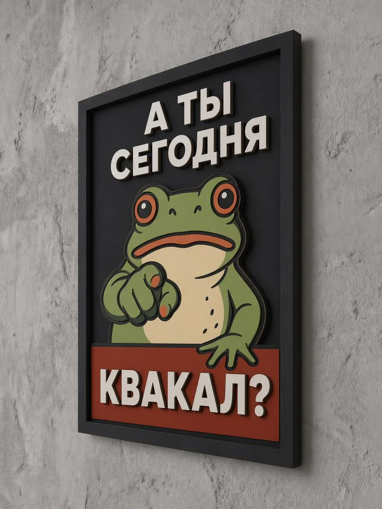 Панно из МДФ «а ты сегодня квакал?»
