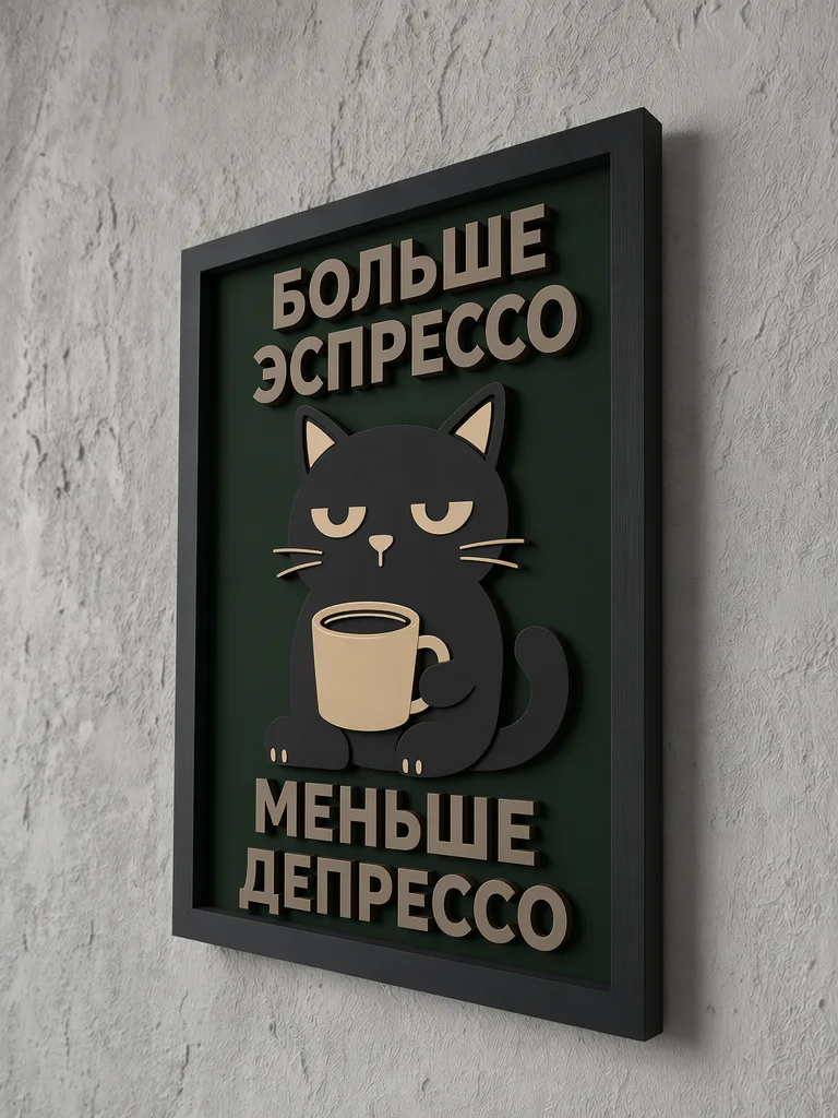 Панно из МДФ «Больше эспрессо»