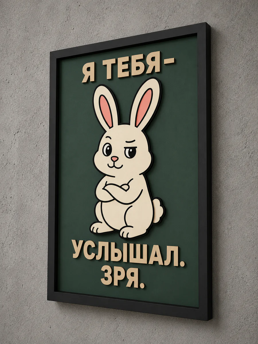 Панно из МДФ «я тебя услышал зря»