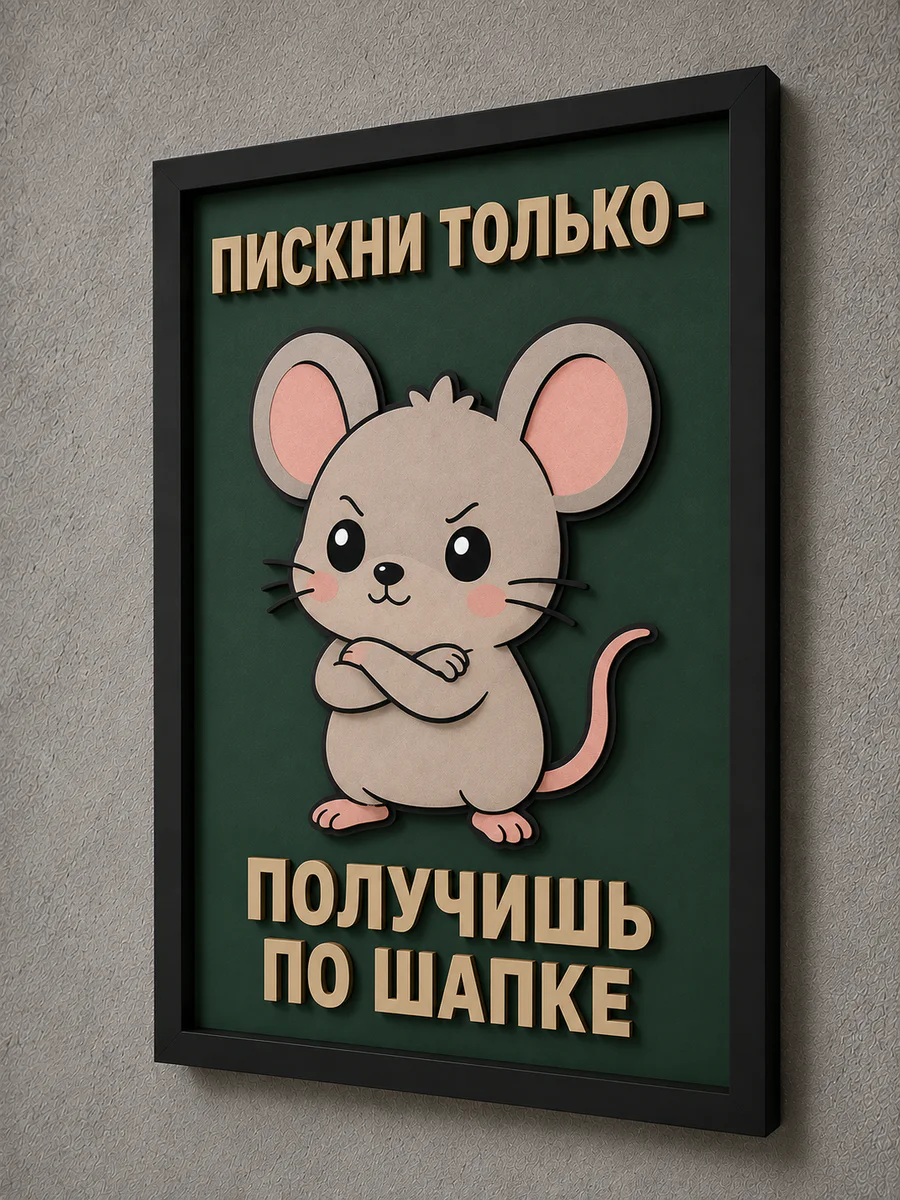 Панно из МДФ «пискни только»