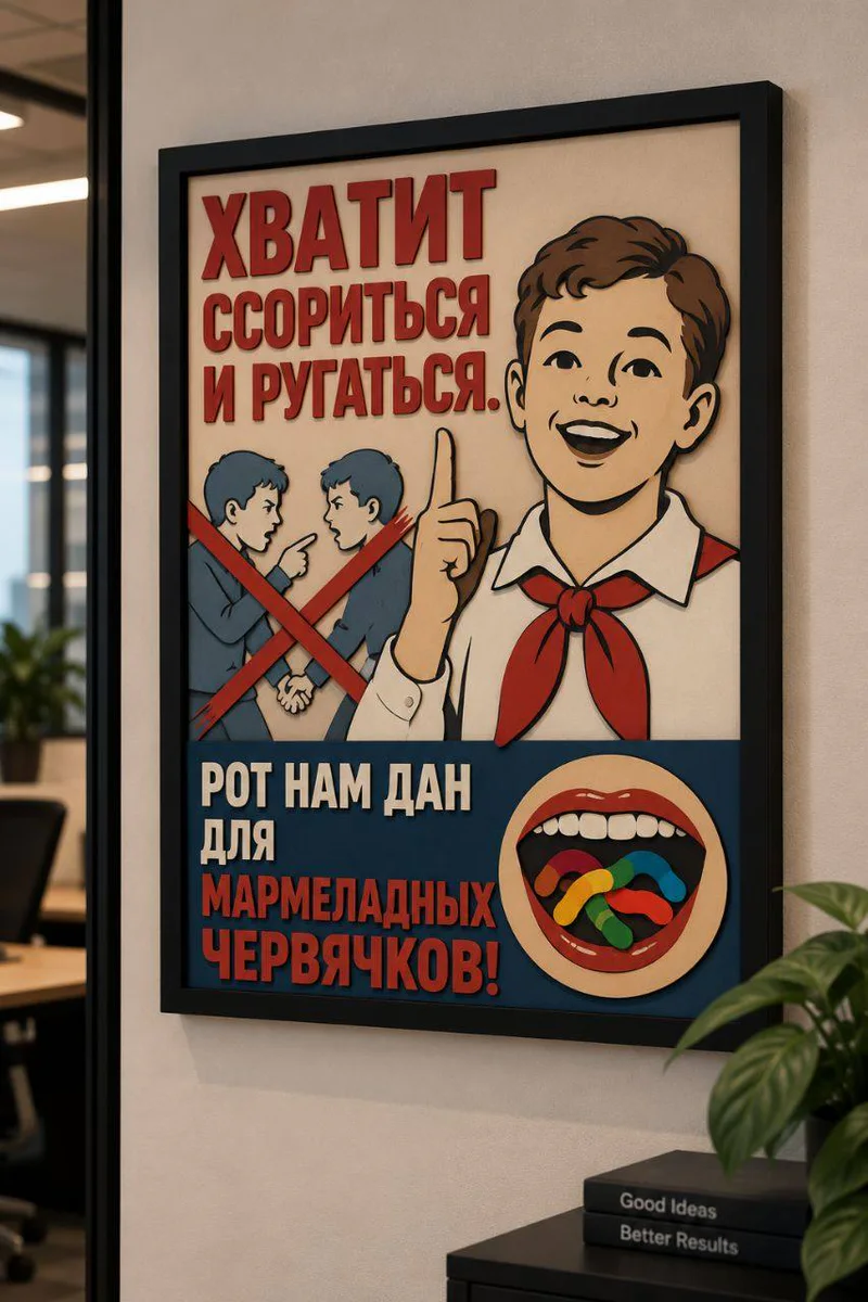 Панно из МДФ «Хватит ссориться»