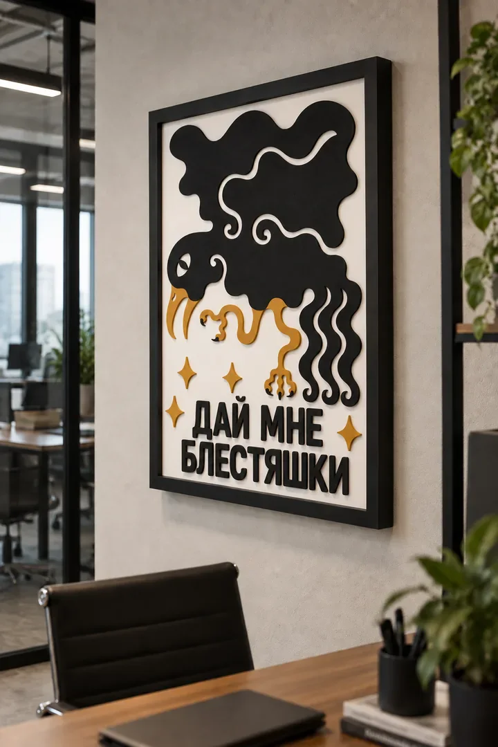 Панно из МДФ «Дай мне блестяшки»