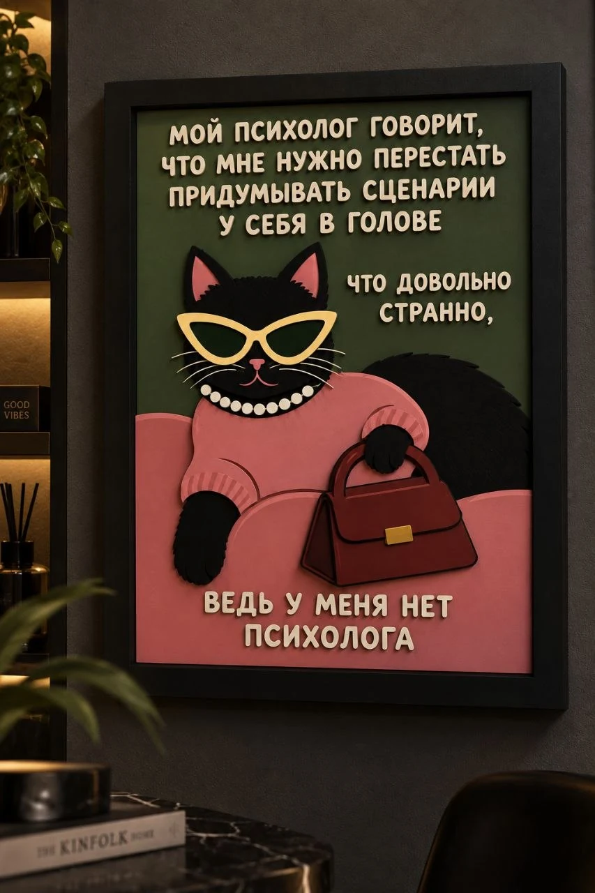 Панно из МДФ «Ведь у меня нет психолога»