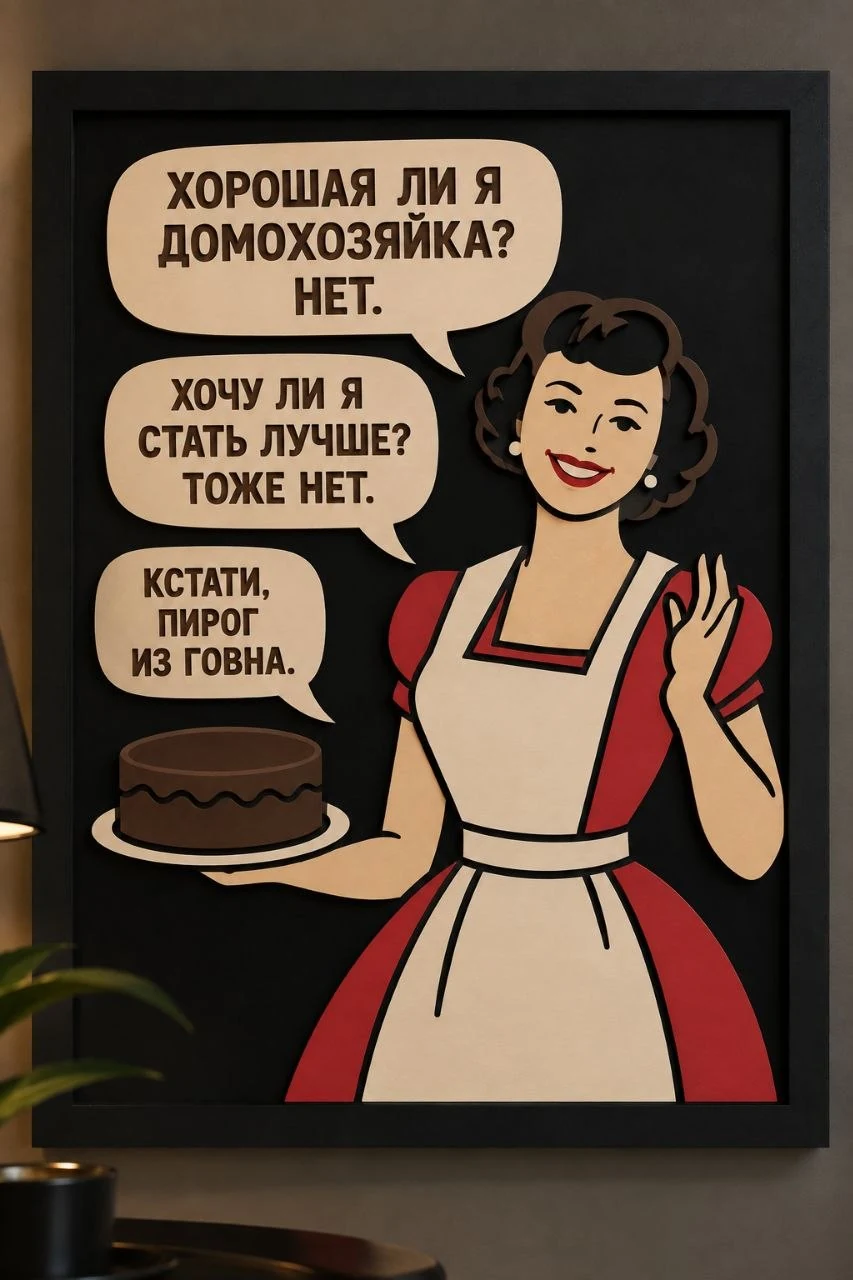 Панно из МДФ «Пирог из говна»