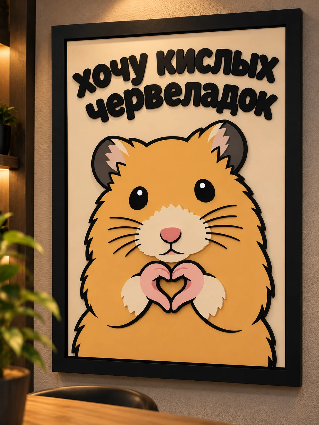 Панно из МДФ «Хочу кислых червячков»