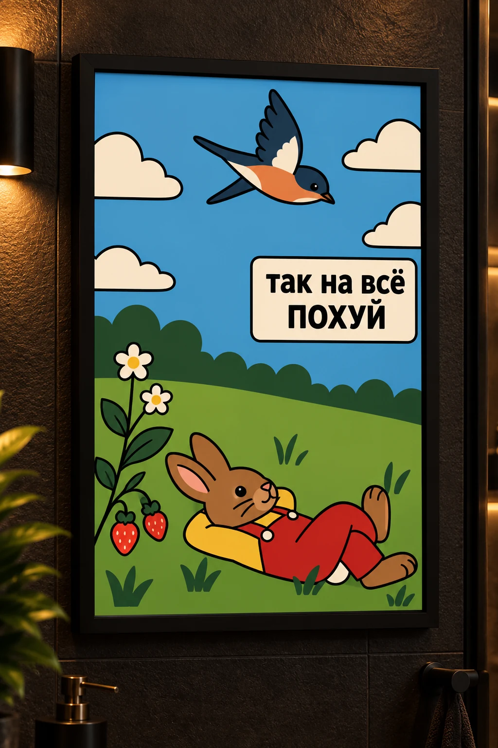 Панно из МДФ «Кролик не парится»