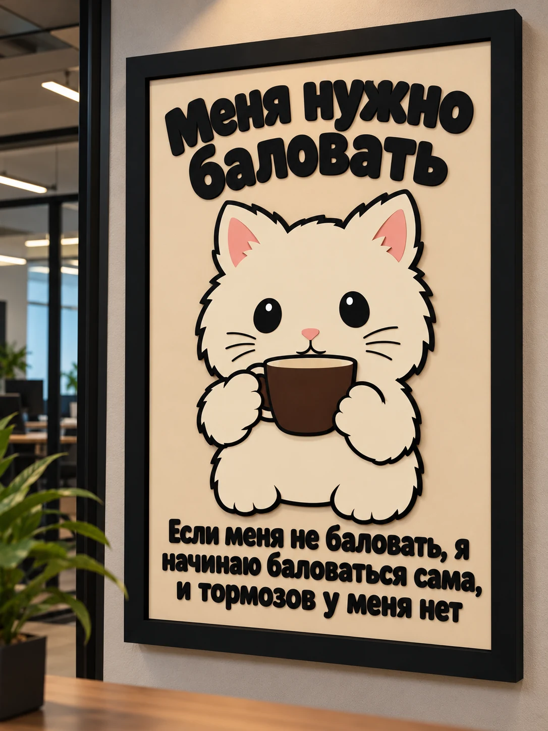 Панно из МДФ «Меня нужно баловать»