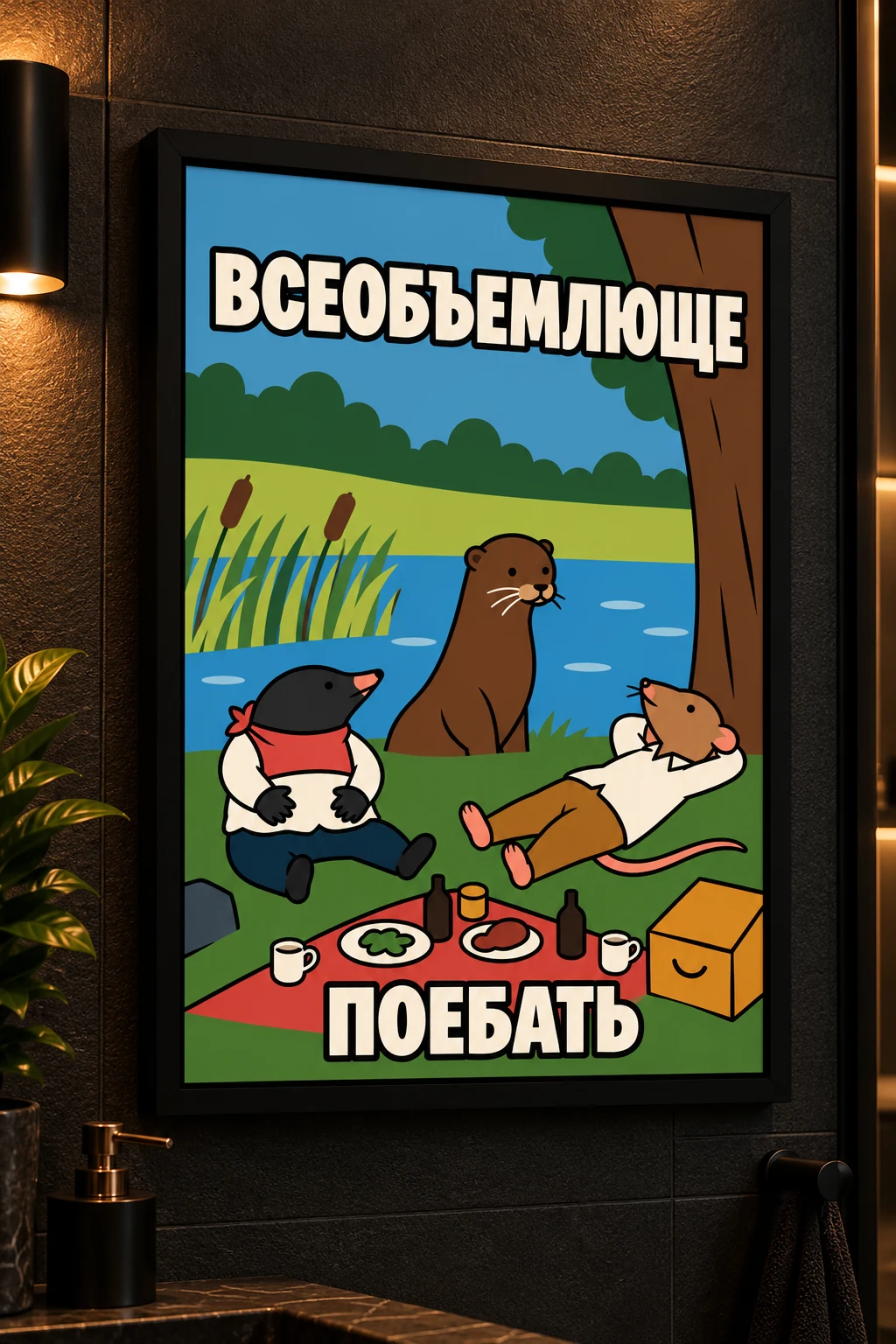 Панно из МДФ «Пикник бобров»