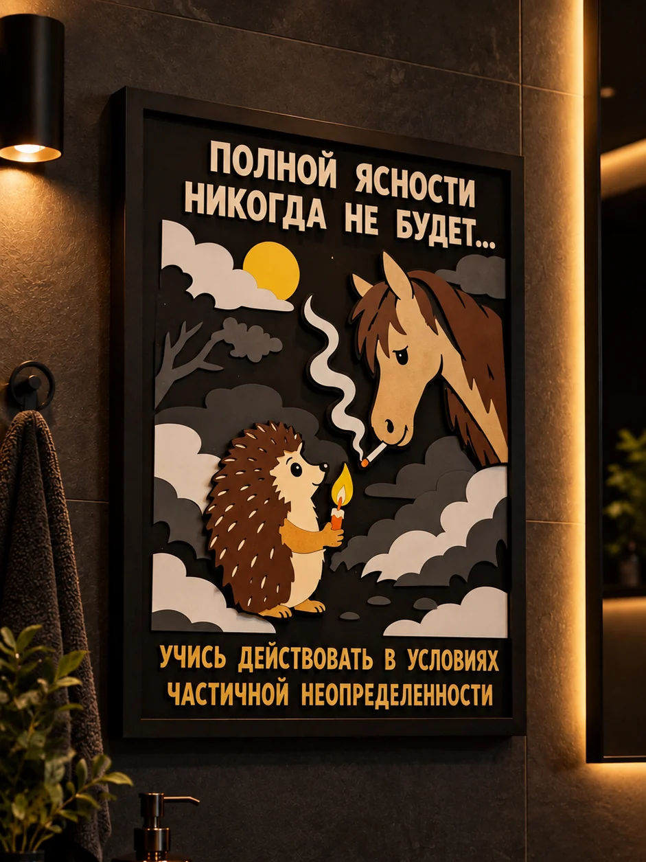 Панно из МДФ «Полной ясности никогда не будет…»