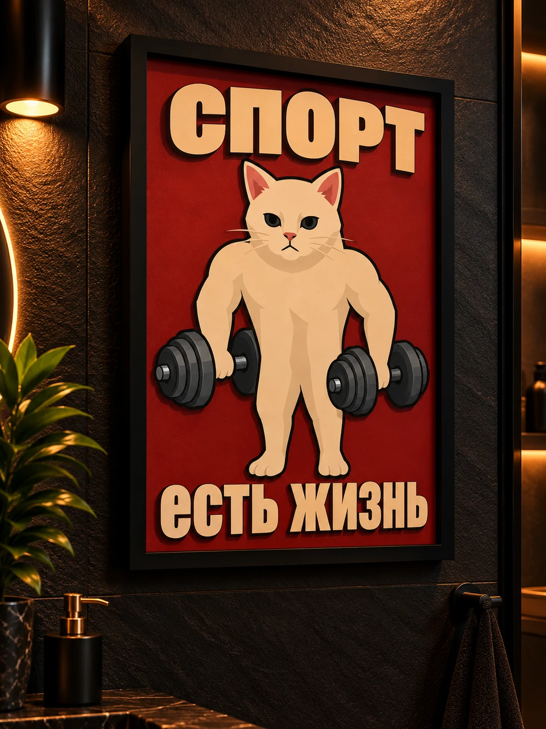 Панно из МДФ «Спорт — это жизнь»