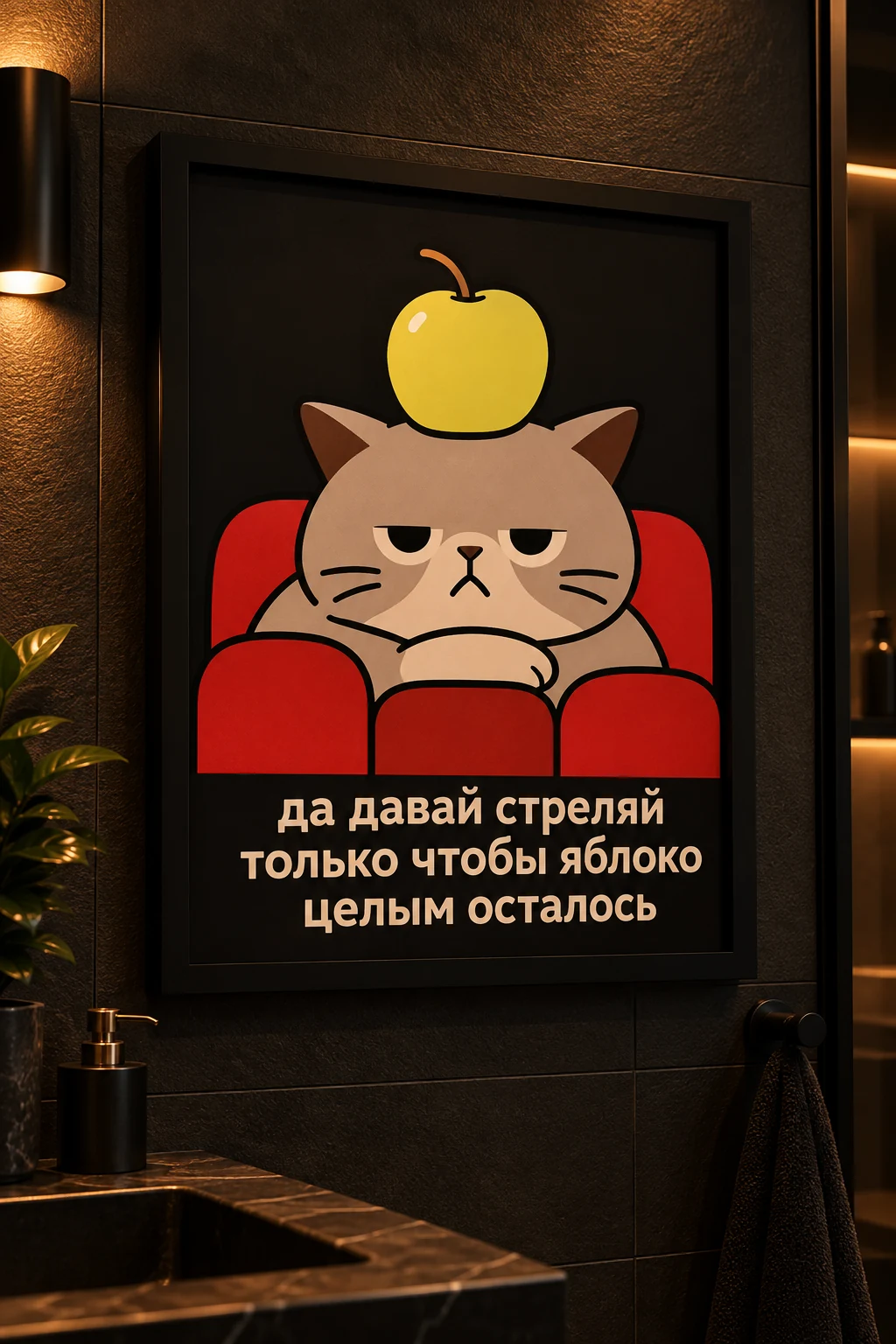 Панно из МДФ «Яблоко должно остаться целым»